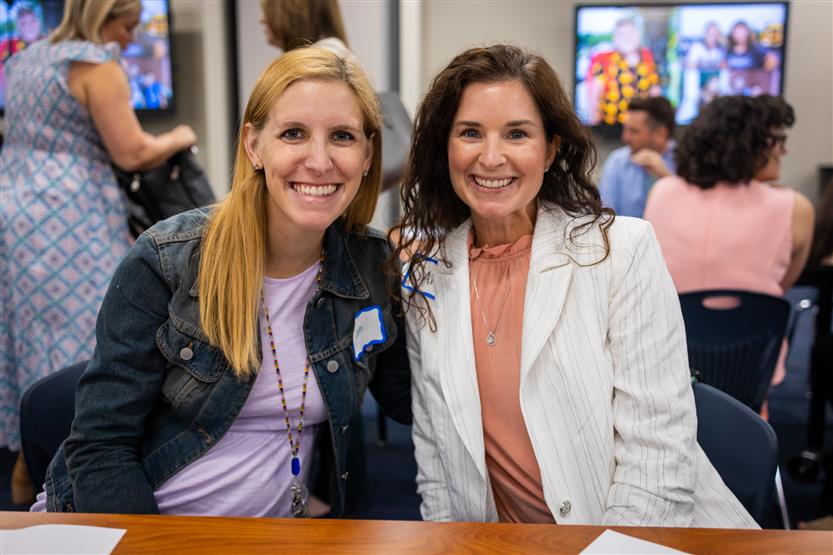 A PTO president and a school principal